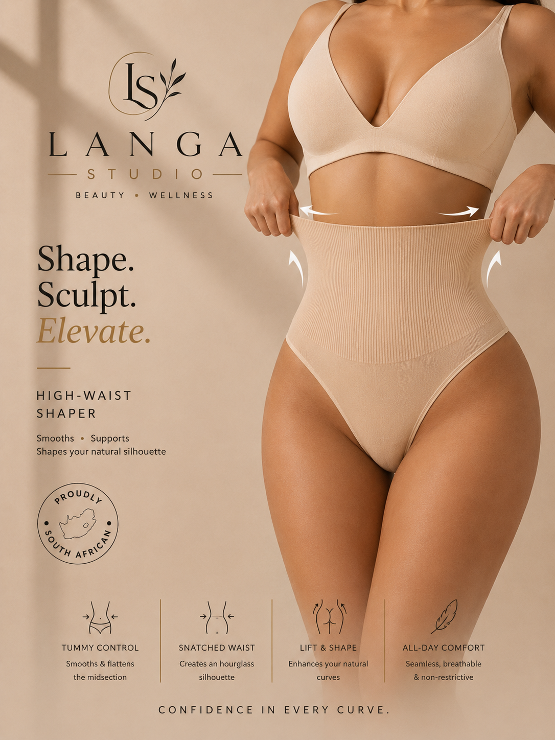Langa Sculpt™ (High-Waist & Contouring Shaper)